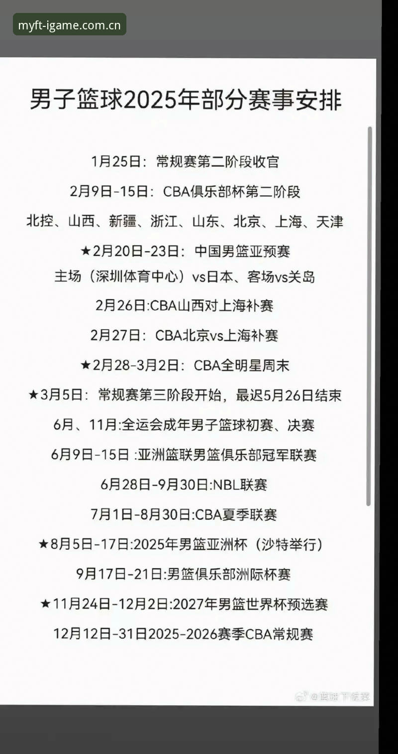 新赛季CBA赛程出炉，为何说这份时间表藏着“更聪明”的算盘？